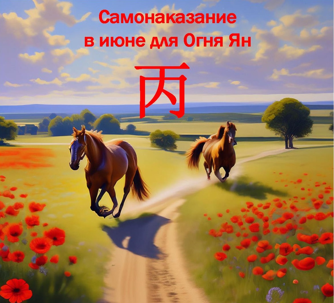 Июнь 2026 г. Самонаказание Лошадь-Лошадь для Огня Ян